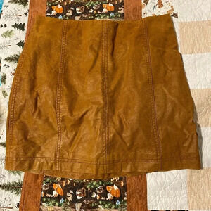 Free People Vegan Leather Skirt
